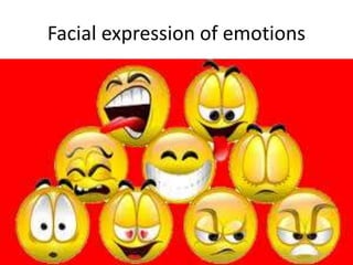 Facial expression of emotions
 