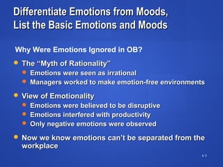 Emotions And Moods Organizational Behavior Psychology Emotions And Moods Organizational Behavior Psychology