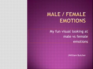 JWilliam Butcher
My fun visual looking at
male vs female
emotions
 