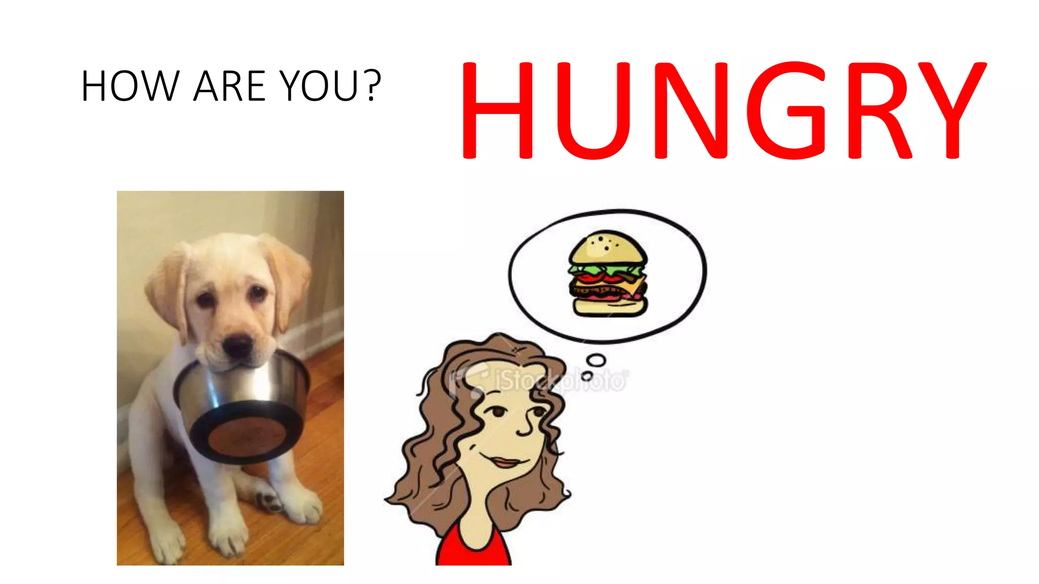 HOW ARE YOU?
HUNGRY