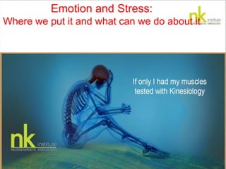 Emotion and Stress:
Where we put it and what can we do about it
 