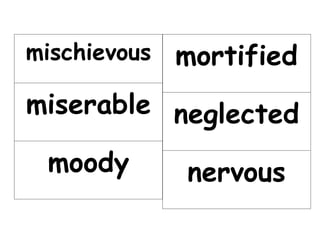 Emotive words list