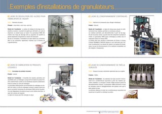 37233731232921
F
F ËLLA
Client :
Produits :
Détails de l’installation :
www.palamaticprocess.fr/machines-industrielles/emottage/broyeur-industriel
Vidéos & plans téléchargeables en ligne
Client :
Produit : Calcium
Détails de l’installation :
20
Exemples d’installations
F
F
Client :
Produits :
Détails de l’installation :
Client : Concepteur de produits lessiviels
Produit :
Détails de l’installation :
Exemples d’installations de granulateurs
 