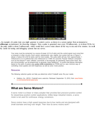 How does a servo motor work? | DOCX | Robotics | Technology & Computing