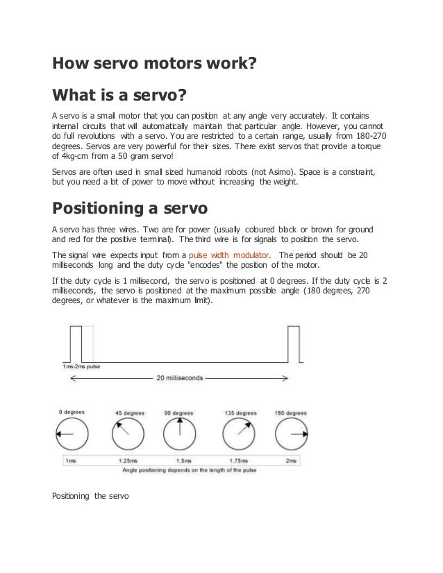 How Does A Servo Motor Work