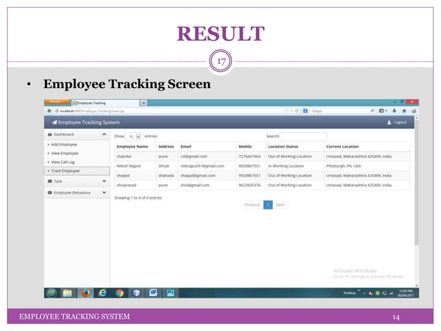 Employee Tracking System