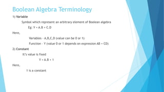 Boolean Algebra logic and De Morgan theorem | PPTX | Physics | Science
