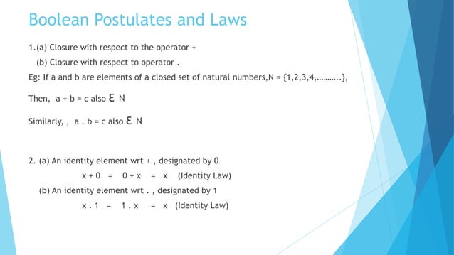 Boolean Algebra logic and De Morgan theorem | PPTX | Physics | Science