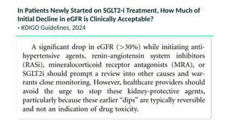 In Patients Newly Started on SGLT2-i Treatment, How Much of
Initial Decline in eGFR is Clinically Acceptable?
- KDIGO Guidelines, 2024
 