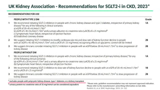 UK Kidney Association - Recommendations for SGLT2-i in CKD, 2023*
*Please note, guideline recommendation may not represent approved indication.
Please refer to the manufacturers’ prescribing information on last slide.
Roddick AJ, et al. BMC Nephrology. 2023; 24: 310
 