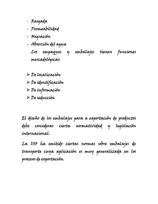 Empaques y embalajes