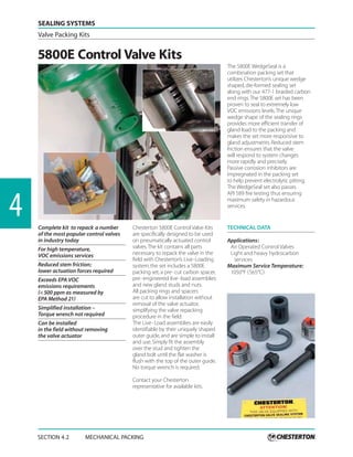 Repacking Control Valve Empaquetaduras chesterton | PDF