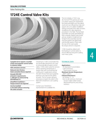 Repacking Control Valve Empaquetaduras chesterton | PDF