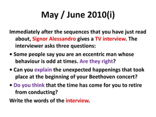 Past Paper Questions