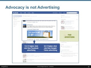 Advocacy is not Advertising




               © 2012 All Rights Reserved - Confidential   32
 