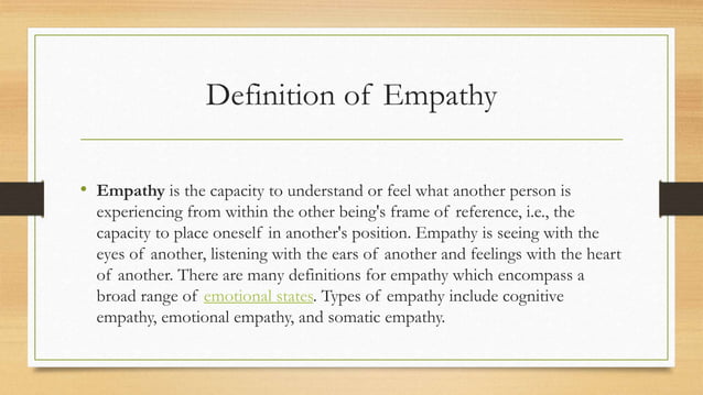 Empathy | PPTX | Education