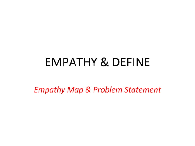 Empathy & define | PPT