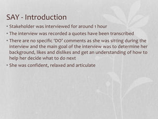Empathize and define (design thinking exercise) | PPTX
