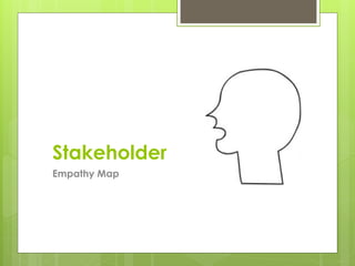 Stakeholder
Empathy Map
 