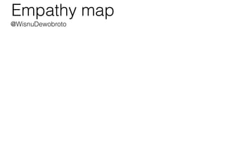 Empathy map
@WisnuDewobroto
 