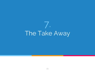 7.
The Take Away
21
 