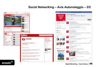 Social Networking – Avis Autonoleggio – 2/2




                         Digital Marketing – Case History   | #6
 
