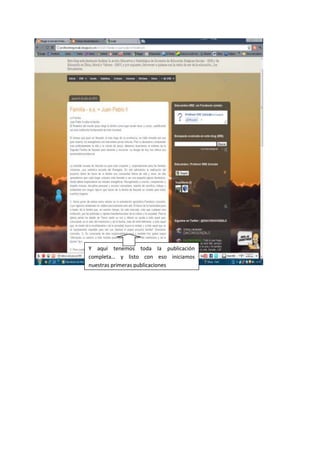 Empecemos a publicar en nuestro blog