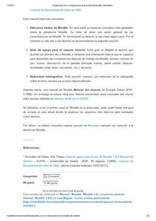 Empecemos con un manual para el alumnado de moodle moodlelito | PDF