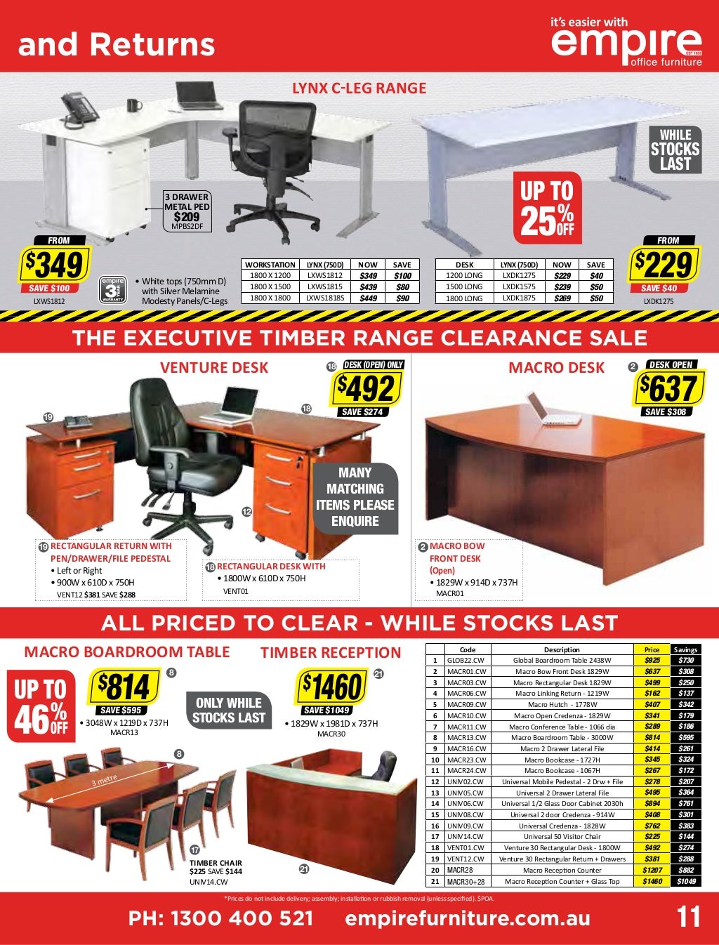 Empire Office Furniture brochure