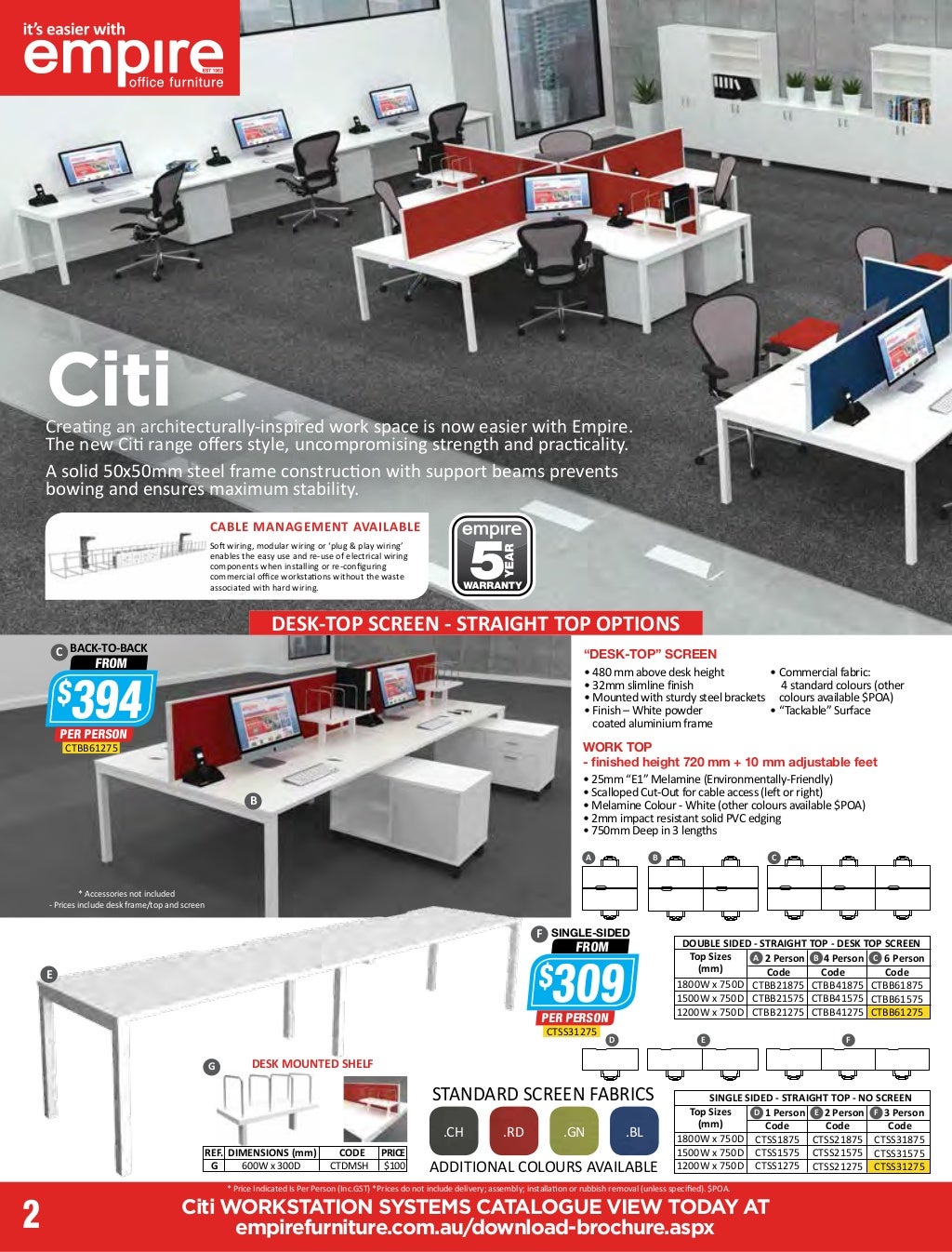 Empire Office Furniture brochure