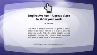 Empire avenue blog a-thon