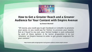 Empire avenue blog a-thon