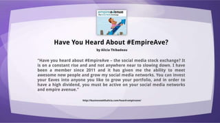 Empire avenue blog a-thon