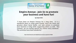 Empire avenue blog a-thon