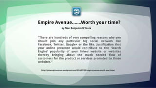 Empire avenue blog a-thon