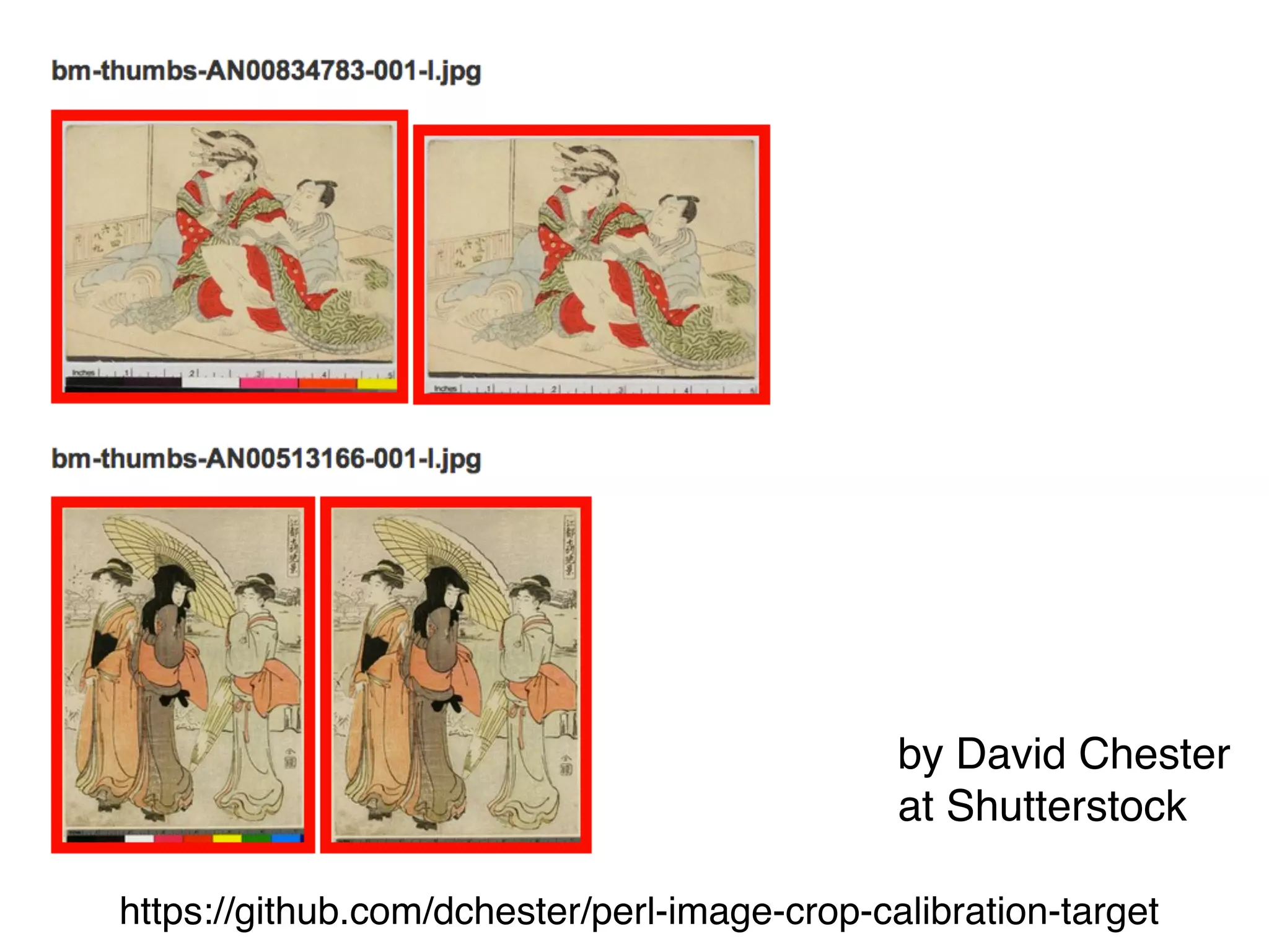 by David Chester 
at Shutterstock
https://github.com/dchester/perl-image-crop-calibration-target
 