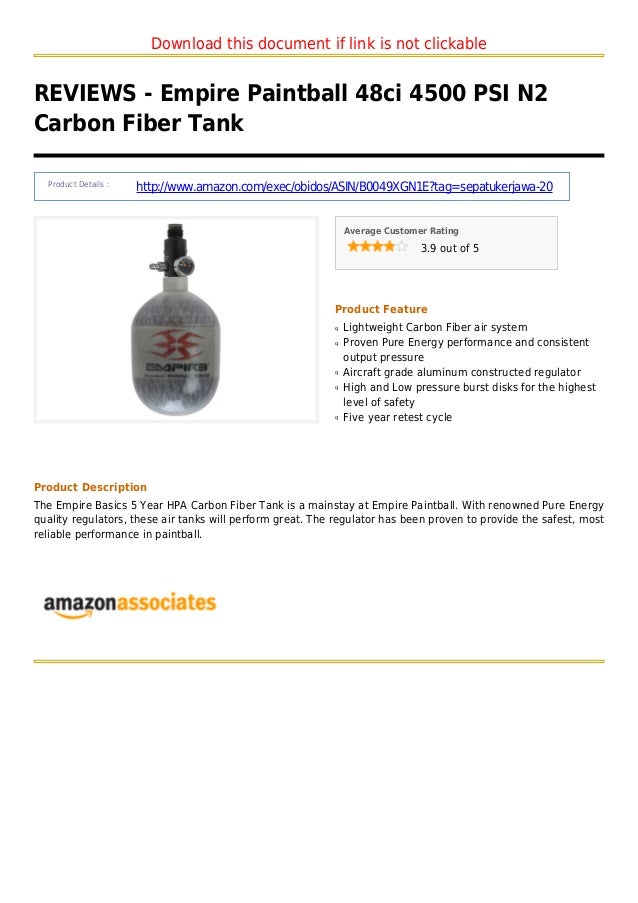 Empire paintball 48ci 4500 psi n2 carbon fiber tank