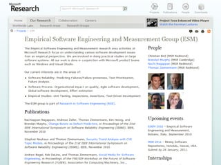 Empirical Software Engineering at Microsoft Research | PDF