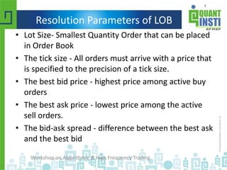 Empirical Analysis of Limit Order Books | PPTX