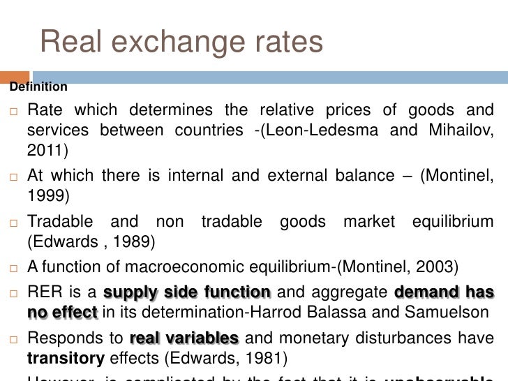 Empirical determinants of real exchange rates in South Africa