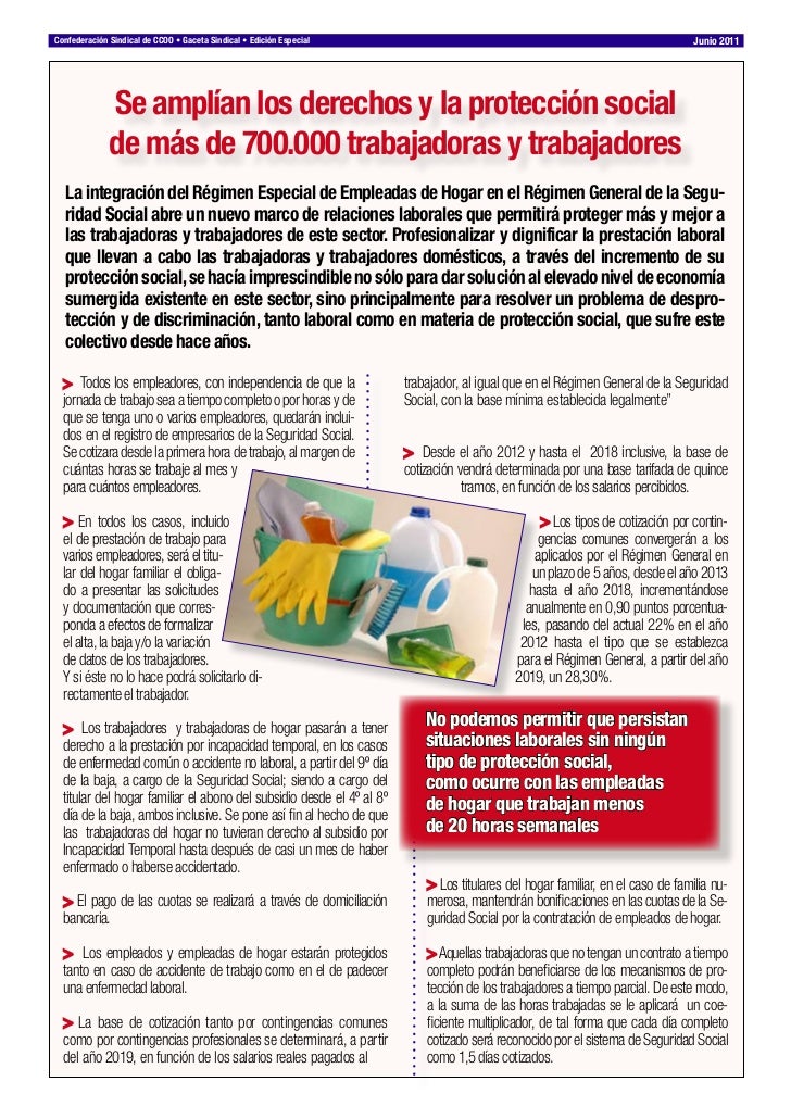 Régimen General para los empleados de hogar