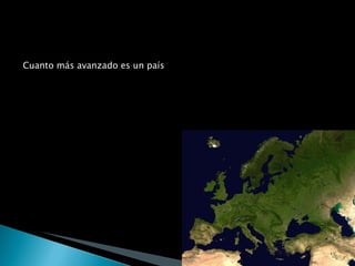 Cuanto más avanzado es un país Cuanto más desarrollado tiene su estado del bienestar Cuanto más derechos tiene su población Tiene un mayor número de empleados públicos: Dinamarca, un 25,7%,  Suecia, con un 21,1%. 