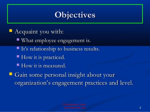 employee objective