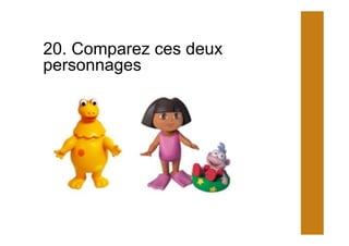 20. Comparez ces deux
personnages
 