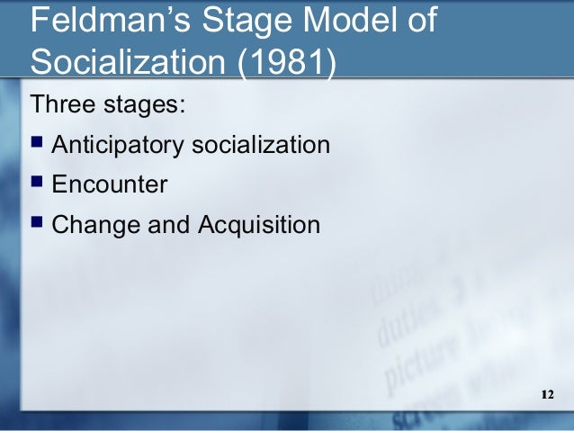 anticipatory socialization work Anticipatory socialization quick reference adoption of attitudes and values of a group to which one does not belong, serving the twin functions of facilitating a move into that group and easing the process of adjustment after becoming a member of it. anticipatory socialization work Anticipatory socialization quick reference adoption of attitudes and values of a group to which one does not belong, serving the twin functions of facilitating a move into that group and easing the process of adjustment after becoming a member of it.