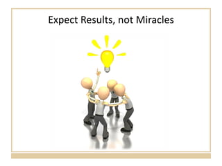 Expect Results, not Miracles 