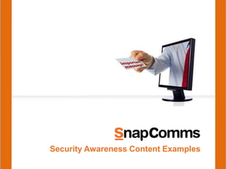 Security Awareness Content Examples
 