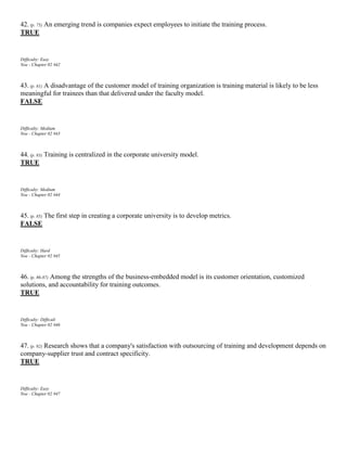 Employee Training And Development 5th Edition Noe Test Bank | PDF