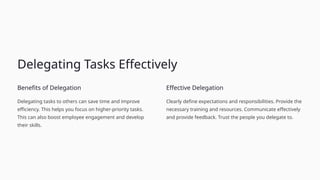 Effective Time Management Employee Training | PPTX