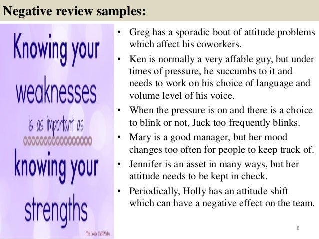 employee weakness examples